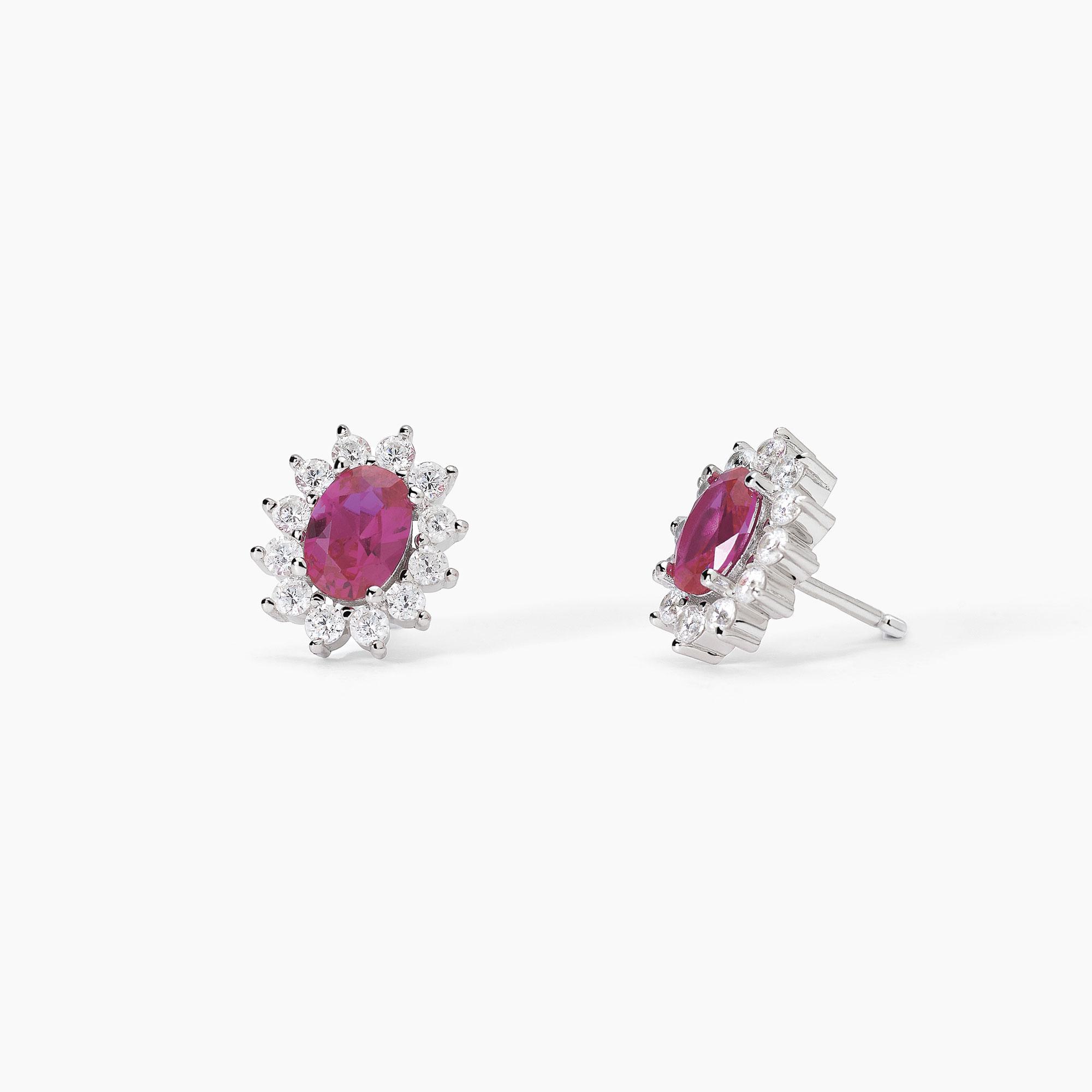 PENDIENTES PLATA MABINA RUBI