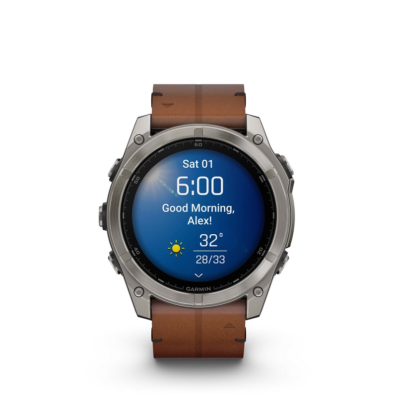 Garmin Fenix 8 - 51mm AMOLED, Zafiro, Titanio y cuero marrón 010-02905-40 - Imagen 12