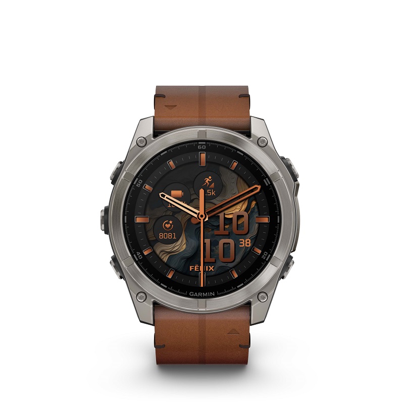 Garmin Fenix 8 - 51mm AMOLED, Zafiro, Titanio y cuero marrón 010-02905-40 - Imagen 6