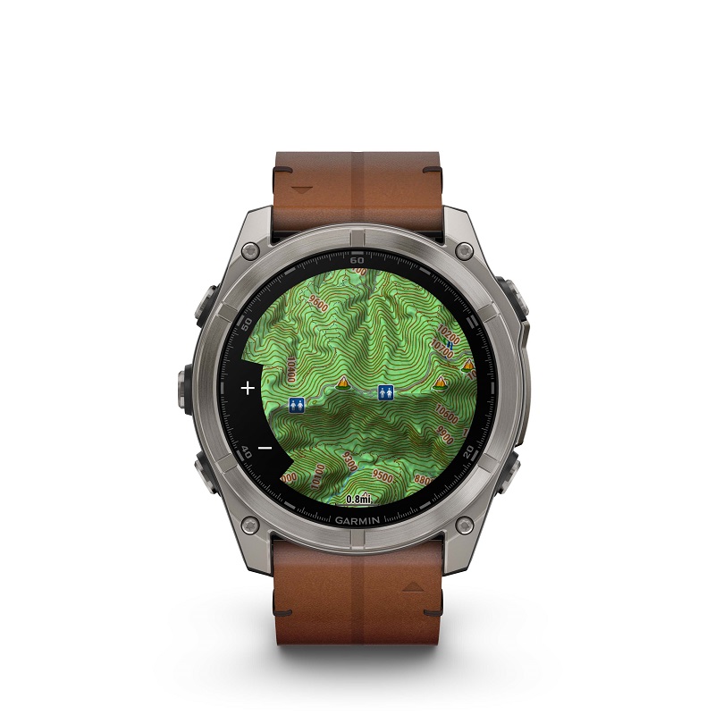 Garmin Fenix 8 - 51mm AMOLED, Zafiro, Titanio y cuero marrón 010-02905-40 - Imagen 8