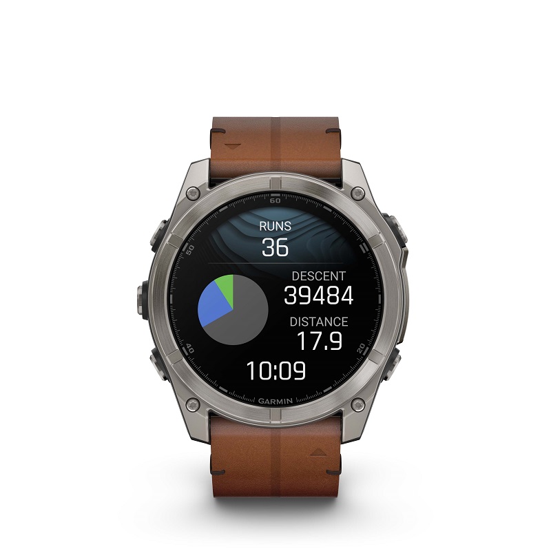 Garmin Fenix 8 - 51mm AMOLED, Zafiro, Titanio y cuero marrón 010-02905-40 - Imagen 10