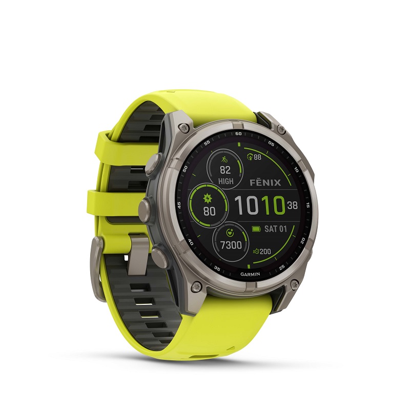 Garmin Fenix 8 - 47mm SOLAR, Zafiro, Titanio y silicona amarilla 010-02906-21 - Imagen 2