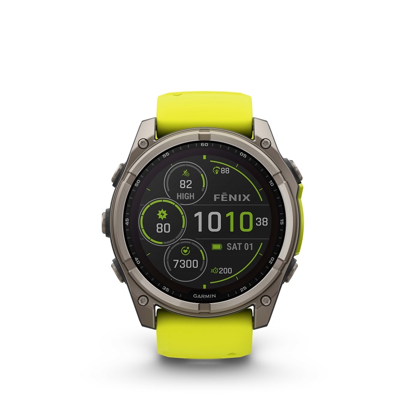 Garmin Fenix 8 - 51mm SOLAR, Zafiro, Titanio y silicona amarilla 010-02907-21 - Imagen 4