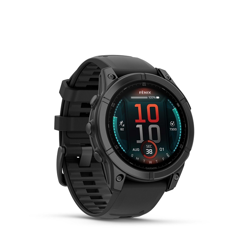 Garmin Fenix E - 47mm Acero gris pizarra y silicona negra 010-03025-01 - Imagen 2