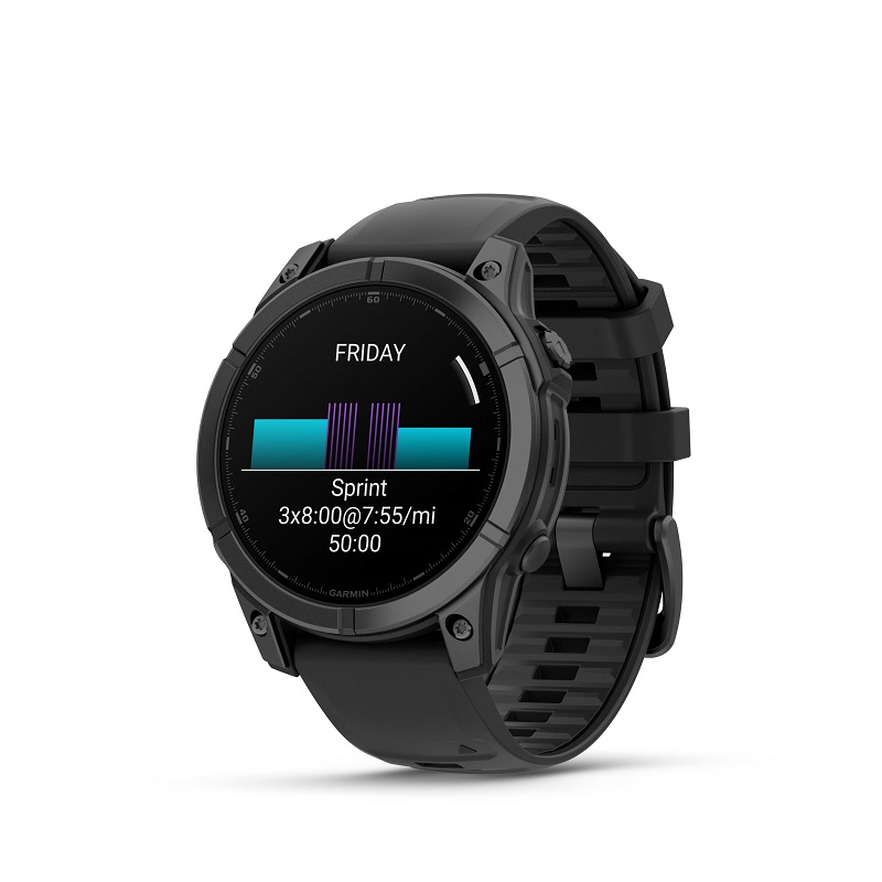 Garmin Fenix E - 47mm Acero gris pizarra y silicona negra 010-03025-01 - Imagen 3