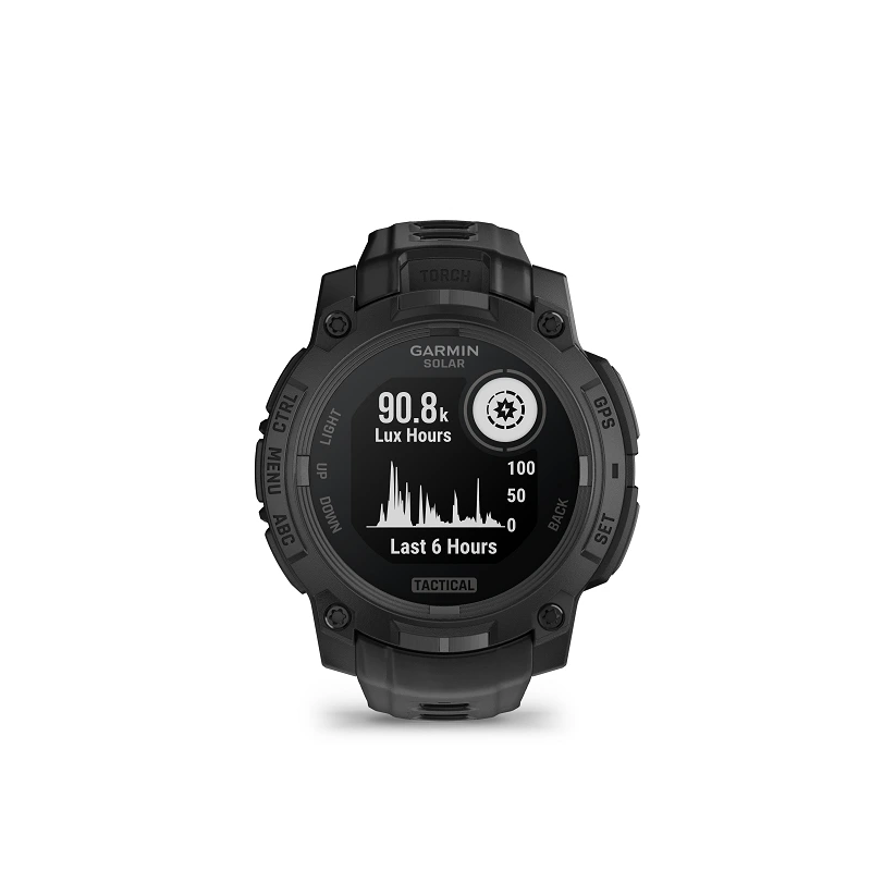Garmin Instinct 3 Solar Tactical 45 mm negro y correa negra 010-02934-50 - Imagen 2
