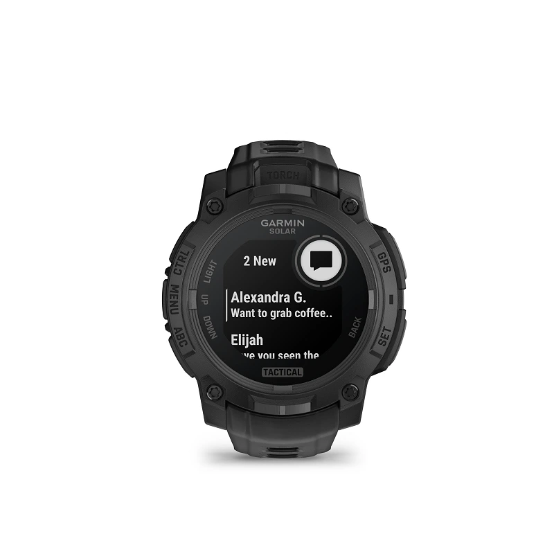 Garmin Instinct 3 Solar Tactical 45 mm negro y correa negra 010-02934-50 - Imagen 4
