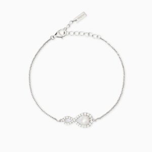 PULSERA MABINA PLATA PERLA CIRCONITAS