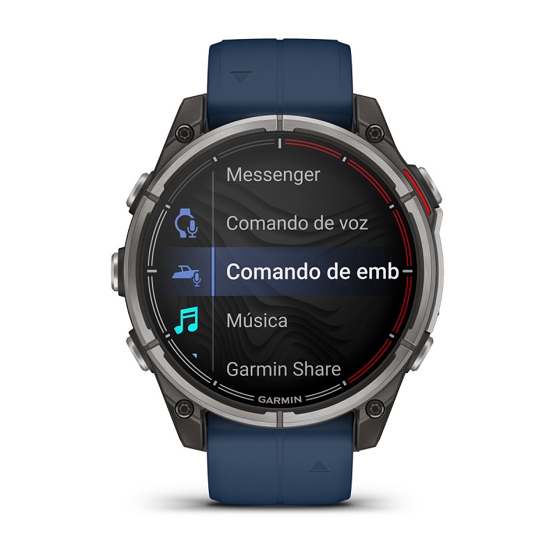 Garmin Quatix 8 - 47 mm AMOLED, Zafiro, Titanio y silicona azul 010-02904-51 - Imagen 2