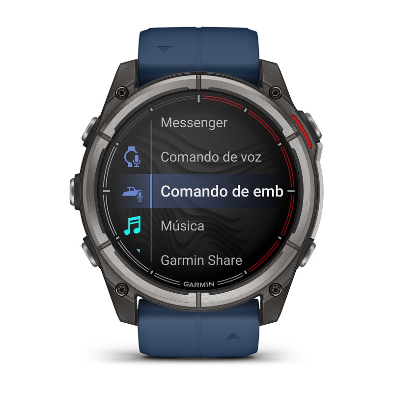Garmin Quatix 8 - 51 mm AMOLED, Zafiro, Titanio y silicona azul 010-02905-91 - Imagen 2