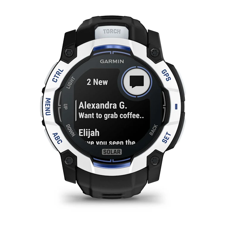 Garmin Instinct 3 Solar 50 mm blanco y correa negra 010-02935-03 - Imagen 2
