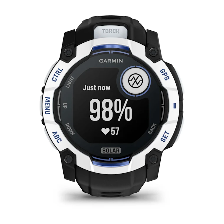 Garmin Instinct 3 Solar 50 mm blanco y correa negra 010-02935-03 - Imagen 3