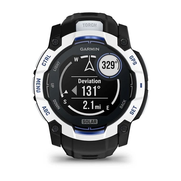 Garmin Instinct 3 Solar 50 mm blanco y correa negra 010-02935-03 - Imagen 4