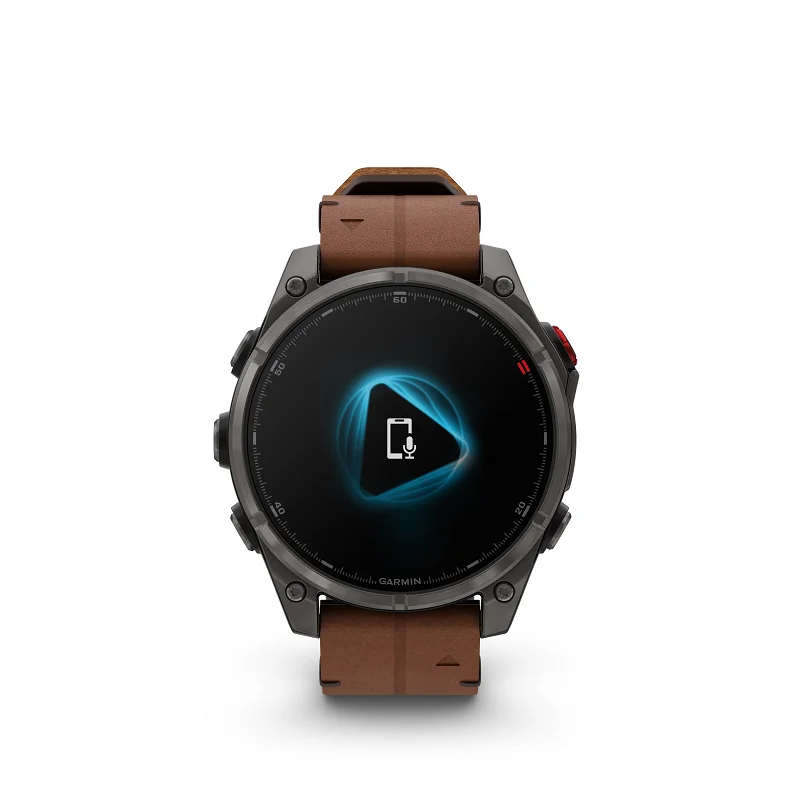 Garmin Fenix 8 Pro - 47mm AMOLED, Zafiro, Titanio DLC y cuero marrón y silicona negra 010-03198-40 - Imagen 5