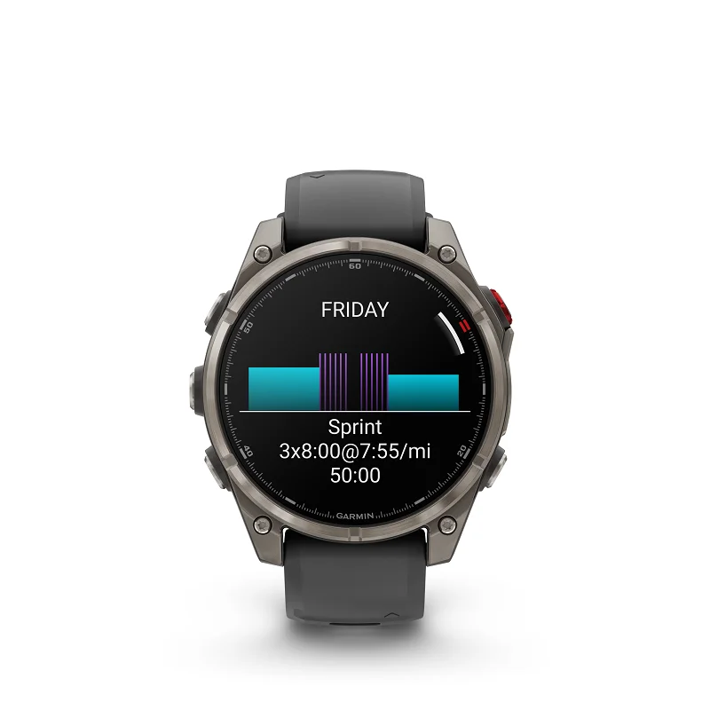 Garmin Fenix 8 Pro - 47mm AMOLED, Zafiro, Titanio Gris y silicona negra 010-03198-11 - Imagen 9