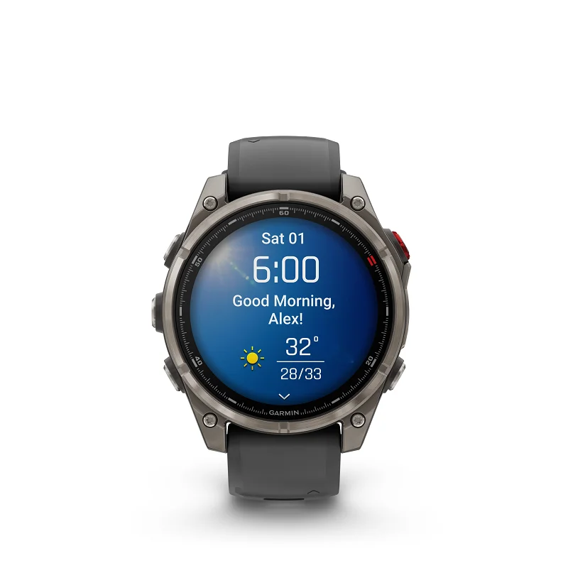 Garmin Fenix 8 Pro - 47mm AMOLED, Zafiro, Titanio Gris y silicona negra 010-03198-11 - Imagen 8