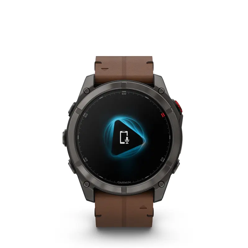 Garmin Fenix 8 Pro - 51mm AMOLED, Zafiro, Titanio DLC y cuero marrón y silicona negra 010-03199-40 - Imagen 5