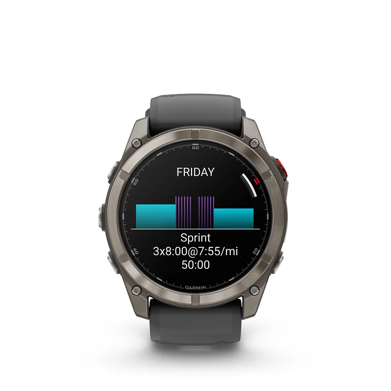 Garmin Fenix 8 Pro - 51mm AMOLED, Zafiro, Titanio Gris y silicona negra 010-03199-11 - Imagen 9