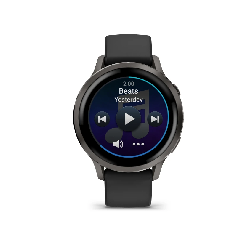 Garmin Venu 4 - 41 mm acero DLC gris y correa de silicona negra 010-03013-02 - Imagen 2
