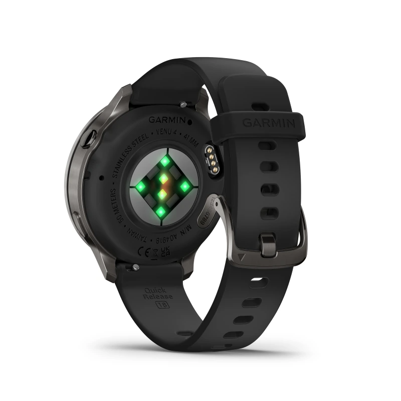 Garmin Venu 4 - 41 mm acero DLC gris y correa de silicona negra 010-03013-02 - Imagen 5
