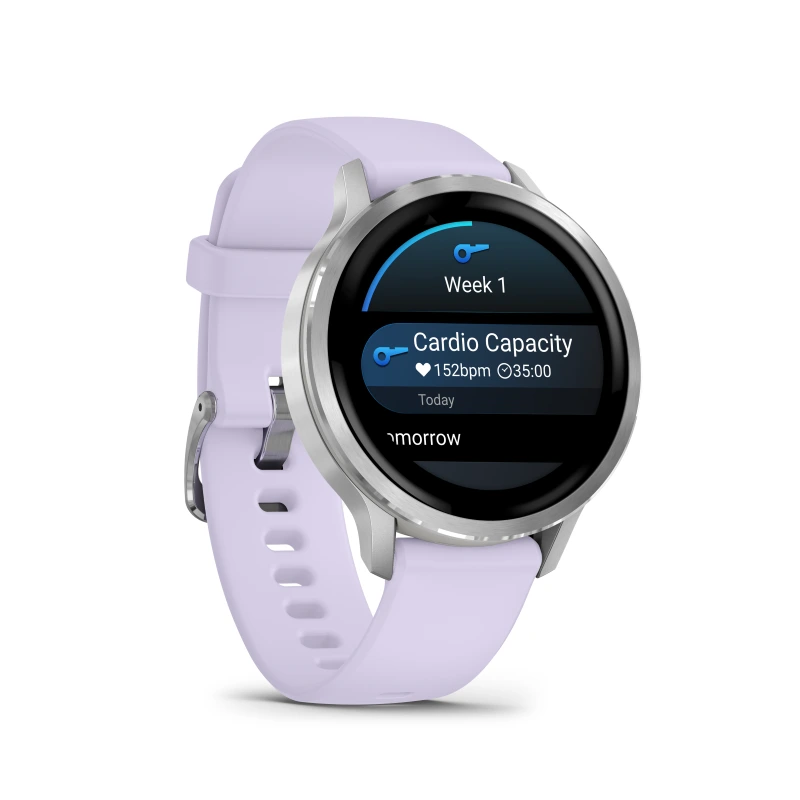 Garmin Venu 4 - 41 mm acero gris y correa de silicona lila 010-03013-01 - Imagen 5
