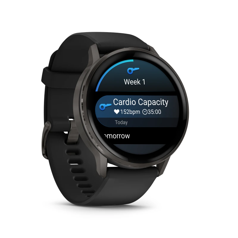 Garmin Venu 4 - 45 mm acero DLC gris y correa de silicona negra 010-03014-00 - Imagen 5