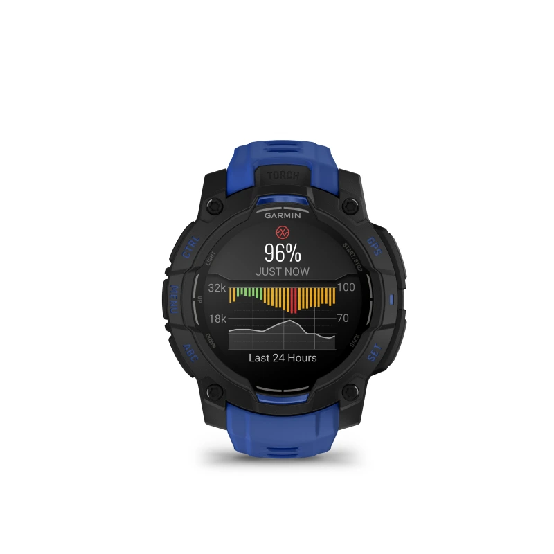Garmin Instinct 3 AMOLED 45 mm negro y correa azul 010-02936-03 - Imagen 8