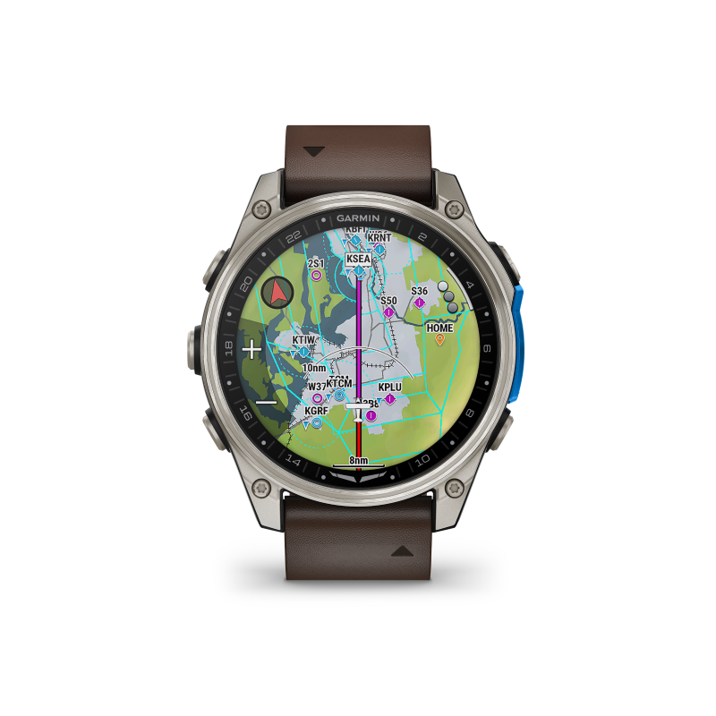 Garmin D2 Mach 2 - 47mm Titanio y correa cuero marrón 010-02904-31 - Imagen 9
