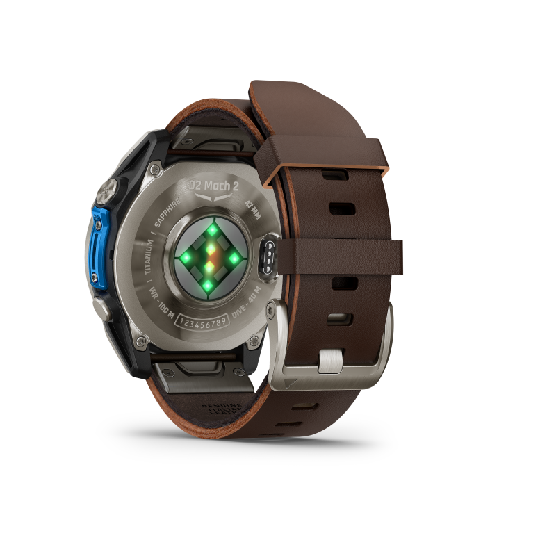 Garmin D2 Mach 2 - 47mm Titanio y correa cuero marrón 010-02904-31 - Imagen 12