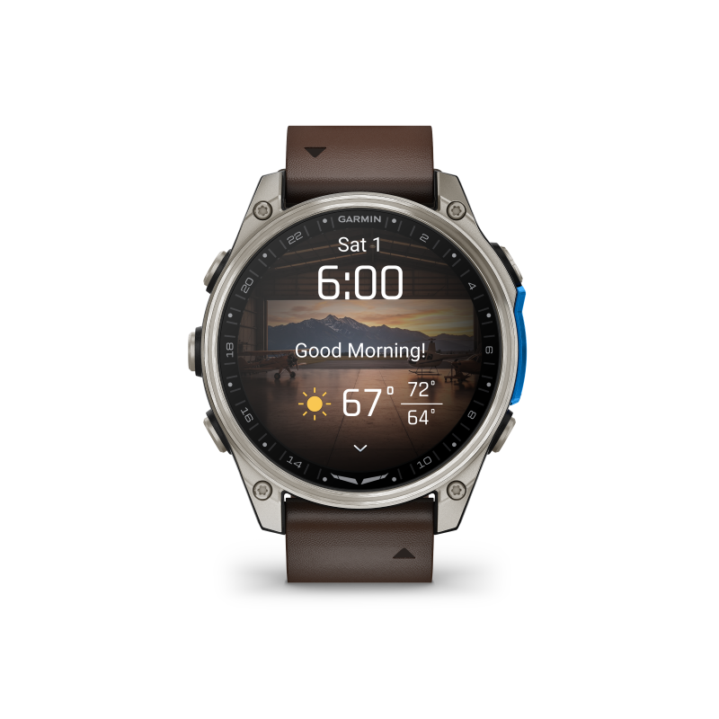 Garmin D2 Mach 2 - 47mm Titanio y correa cuero marrón 010-02904-31 - Imagen 10
