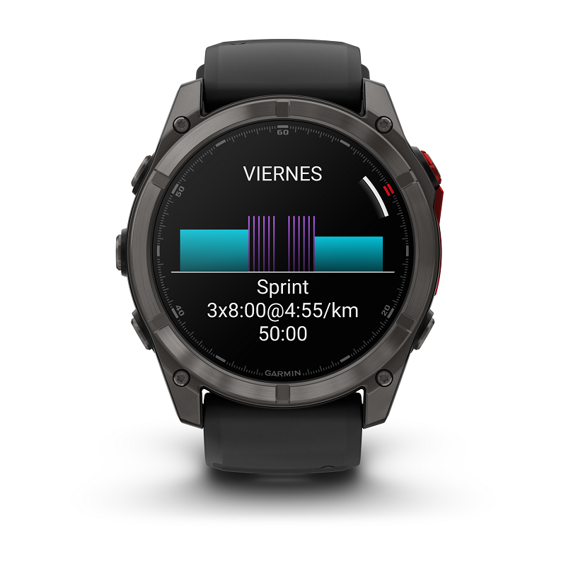 Garmin Fenix 8 Pro - 51mm MicroLed, Zafiro, Titanio DLC y silicona negra 010-03380-01 - Imagen 2