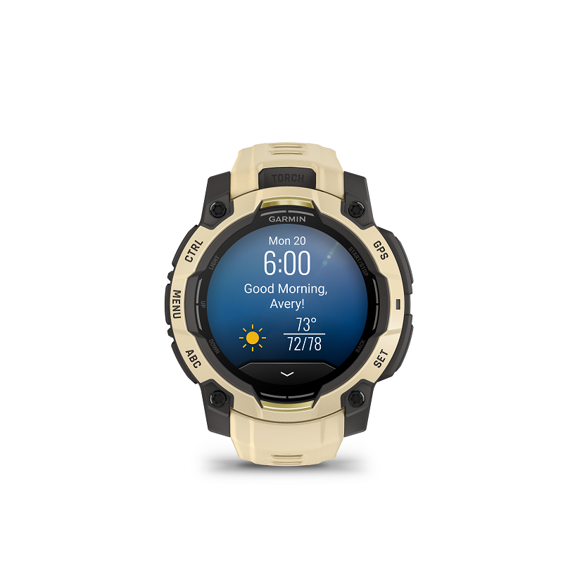 Garmin Instinct 3 AMOLED 45 mm beige y correa beige 010-02936-02 - Imagen 5