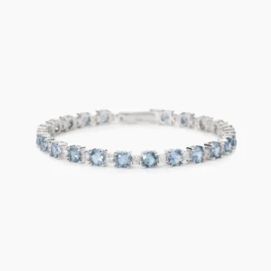 PULSERA MBINA PLATA AGUAMARINA