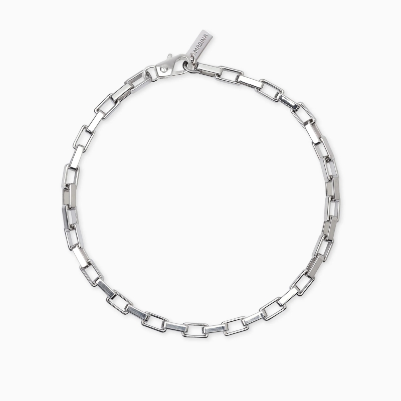 PULSERA MABINA PLATA HOMBRE